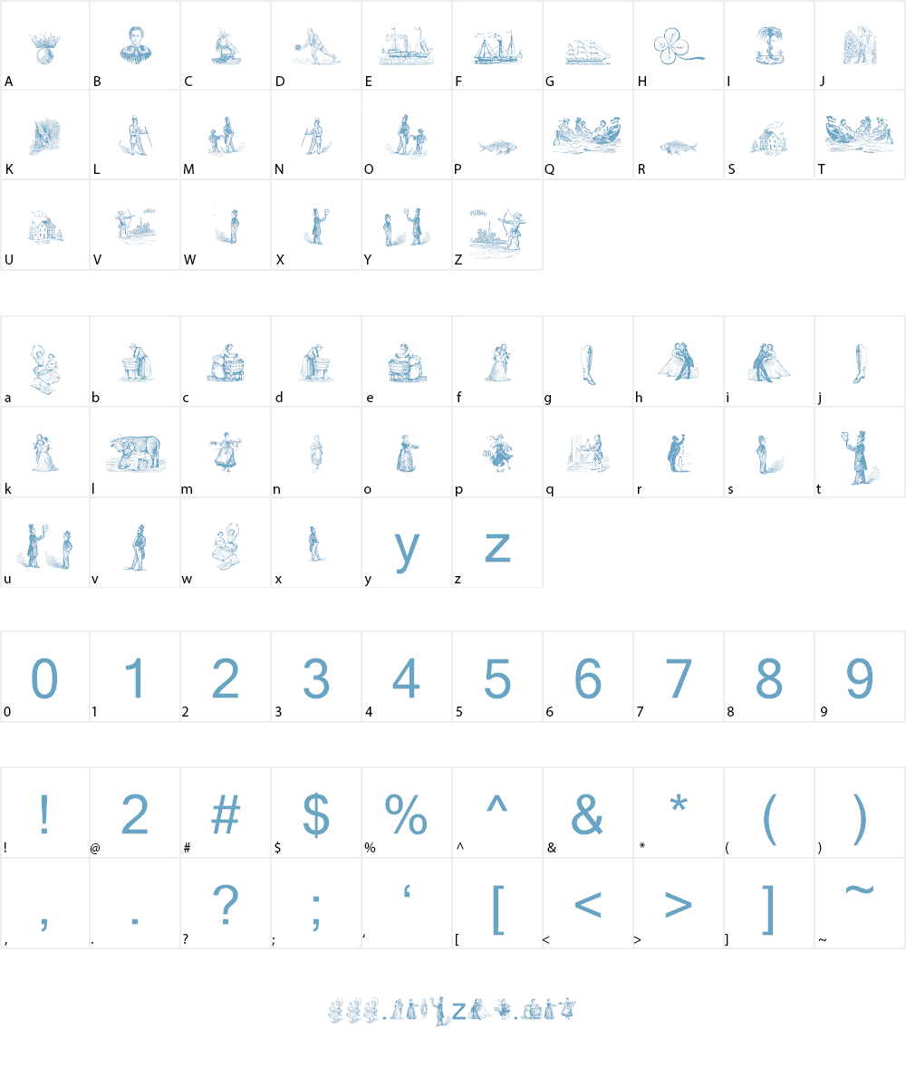 Old Times Cuts Font Character